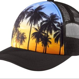 SnapBack Trucker Hat.Palm Tree Sunset.Brand new!